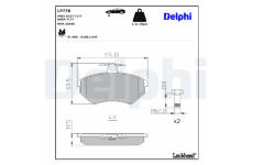 Sada brzdových platničiek kotúčovej brzdy DELPHI LP778