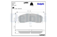 Sada brzdových destiček, kotoučová brzda DELPHI LP779