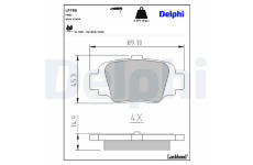 Sada brzdových destiček, kotoučová brzda DELPHI LP780