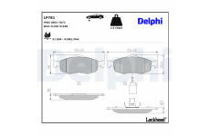 Sada brzdových platničiek kotúčovej brzdy DELPHI LP781