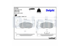 Sada brzdových platničiek kotúčovej brzdy DELPHI LP782