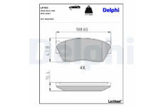 Sada brzdových platničiek kotúčovej brzdy DELPHI LP783