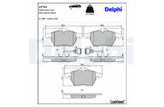 Sada brzdových destiček, kotoučová brzda DELPHI LP784