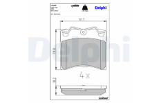 Sada brzdových platničiek kotúčovej brzdy DELPHI LP785