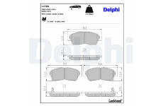 Sada brzdových platničiek kotúčovej brzdy DELPHI LP789