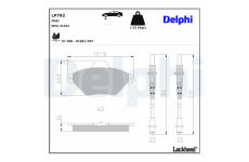 Sada brzdových destiček, kotoučová brzda DELPHI LP792