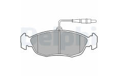 Sada brzdových destiček, parkovací brzda DELPHI LP793