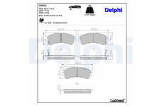 Sada brzdových platničiek kotúčovej brzdy DELPHI LP801