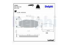 Sada brzdových platničiek kotúčovej brzdy DELPHI LP802