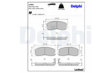 Sada brzdových destiček, kotoučová brzda DELPHI LP803