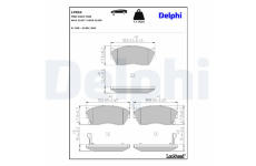Sada brzdových platničiek kotúčovej brzdy DELPHI LP804