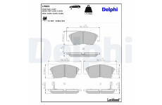 Sada brzdových destiček, kotoučová brzda DELPHI LP809