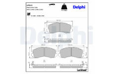 Sada brzdových destiček, kotoučová brzda DELPHI LP813