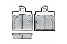 Sada brzdových destiček, parkovací brzda DELPHI LP82