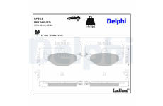 Sada brzdových destiček, kotoučová brzda DELPHI LP821