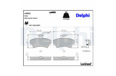 Sada brzdových destiček, kotoučová brzda DELPHI LP822
