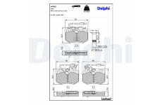 Sada brzdových destiček, kotoučová brzda DELPHI LP823