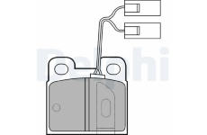 Sada brzdových destiček, kotoučová brzda DELPHI LP824