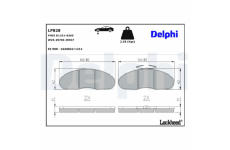 Sada brzdových destiček, kotoučová brzda DELPHI LP828
