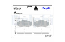 Sada brzdových destiček, kotoučová brzda DELPHI LP833