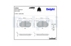 Sada brzdových destiček, kotoučová brzda DELPHI LP836