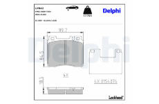 Sada brzdových destiček, kotoučová brzda DELPHI LP842