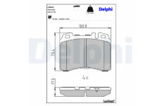Sada brzdových destiček, kotoučová brzda DELPHI LP844