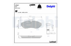 Sada brzdových platničiek kotúčovej brzdy DELPHI LP847
