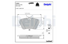 Sada brzdových platničiek kotúčovej brzdy DELPHI LP848