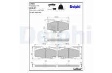 Sada brzdových destiček, parkovací brzda DELPHI LP854