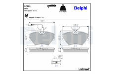 Sada brzdových destiček, kotoučová brzda DELPHI LP862