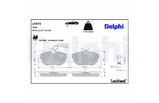 Sada brzdových destiček, kotoučová brzda DELPHI LP875
