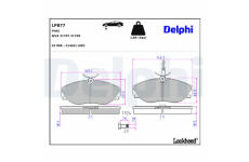 Sada brzdových platničiek kotúčovej brzdy DELPHI LP877