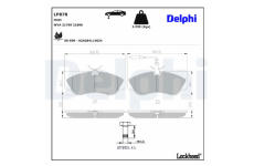 Sada brzdových platničiek kotúčovej brzdy DELPHI LP878