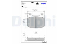 Sada brzdových destiček, kotoučová brzda DELPHI LP87