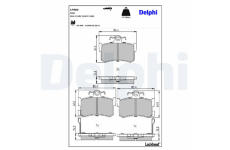Sada brzdových destiček, kotoučová brzda DELPHI LP880