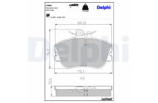 Sada brzdových destiček, kotoučová brzda DELPHI LP881