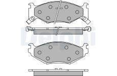 Sada brzdových destiček, kotoučová brzda DELPHI LP891