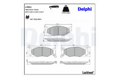 Sada brzdových destiček, kotoučová brzda DELPHI LP891