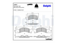 Sada brzdových destiček, kotoučová brzda DELPHI LP897