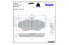 Sada brzdových destiček, kotoučová brzda DELPHI LP913