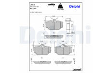 Sada brzdových platničiek kotúčovej brzdy DELPHI LP914