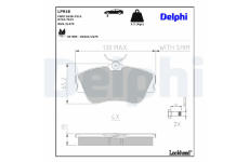 Sada brzdových destiček, kotoučová brzda DELPHI LP918