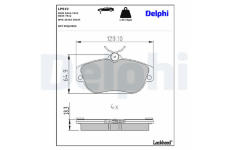 Sada brzdových platničiek kotúčovej brzdy DELPHI LP919