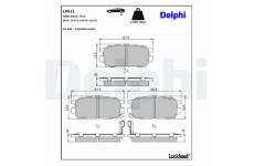 Sada brzdových platničiek kotúčovej brzdy DELPHI LP921
