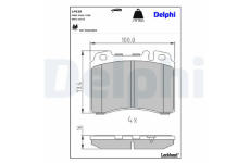 Sada brzdových destiček, kotoučová brzda DELPHI LP929