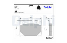 Sada brzdových destiček, parkovací brzda DELPHI LP92