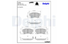 Sada brzdových destiček, kotoučová brzda DELPHI LP930