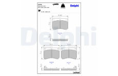 Sada brzdových destiček, kotoučová brzda DELPHI LP935