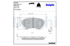 Sada brzdových destiček, kotoučová brzda DELPHI LP936